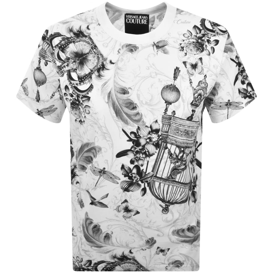 Versace Jeans Couture All Over T Shirt White | Mainline Menswear ca